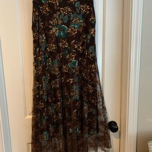 Coldwater Creek Layered Maxi Skirt